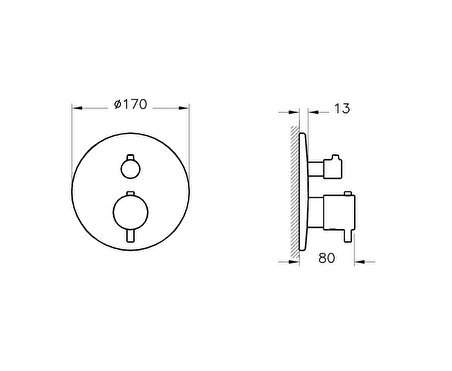 VitrA Origin Gümüş Banyo Bataryası