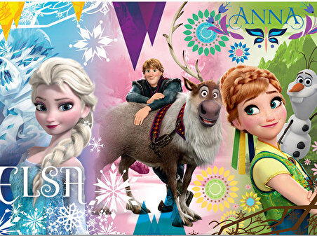 Elsa ve Anna 200 Parça Çocuk Puzzle Disney Frozen High Quality Pazıl