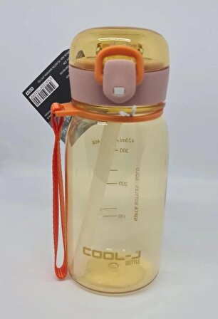 Gıpta Bold Pipetli Tritan Su Matarası 400 Ml Turuncu K7579