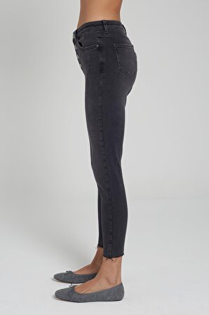 Naomi Antrasit Normal Bel Skinny Fit Jean Pantalon C 4526-036