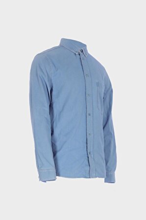 Erkek Açık Mavi Regular Fit Jean Gömlek C 4553-083