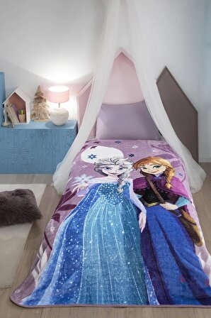 Özdilek Frozen Winter Disney Lisanslı Tek Kişilik Çocuk Battaniyesi 155x215