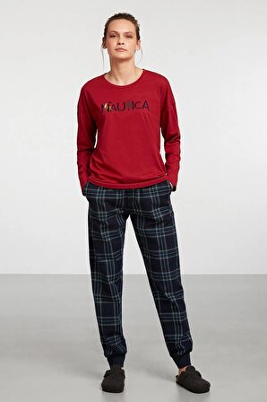 Nautica Pijama Takım Bordo W217PJTK