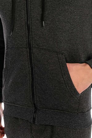 Scooter -  Siyah Erkek Kapüşonlu Basic Sweatshirt M1518TS
