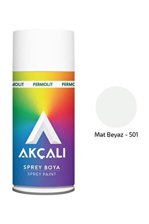 Akçalı 501 Mat Beyaz Sprey Boya Ral9010 400Ml 