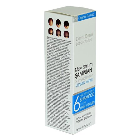 Dermaderm Mavi Serum Şampuanı Güçlendirici Biotin Keratin 250ML