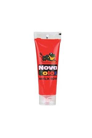 Nova Color Kırmızı Akrilik Boya Plastik Tüp 75 Gr