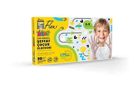 Reflex Flex Kids Çok Amaçlı Şeffaf Çocuk Eldiveni 50'li