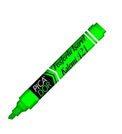 Picador Fosforlu Kalem Doldurulabilir Yeşil