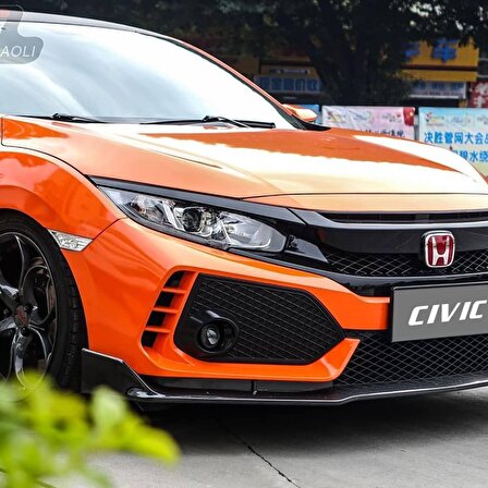 Honda civic fc5 uyumlu typer ön panjur ve far kaşları 2016+