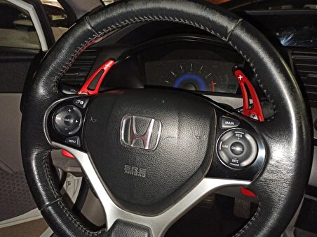 Honda civic fb7 uyumlu direksiyon f1 vites kulakçık paddle shift kırmızı 2012 / 2016