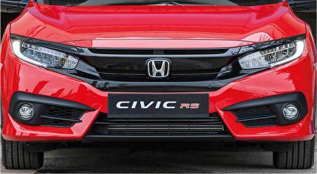 Honda civic fc5 uyumlu rs ön panjur ve far kaşları siyah 2016+