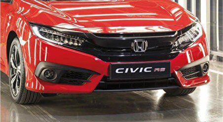 Honda civic fc5 uyumlu rs ön panjur ve far kaşları siyah 2016+