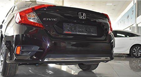 Honda civic fc5 uyumlu arka tampon alt kromu nikelajı 2016+