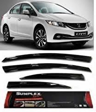 Honda civic fb7 uyumlu cam rüzgarlığı 2013+ mugen tip sunplex