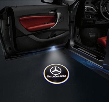 Mercedes w213 kapı altı ışık lazer led logo hoşgeldin aydınlatması