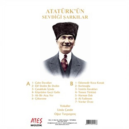 Atatürk'ün Sevdiği Şarkılar - Linda Çandır - Oğuz  T.  (Plak)