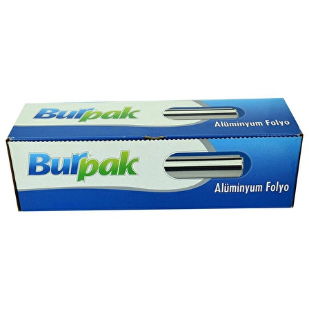 Burpak Alüminyum Folyo - 45 Cm. x 100 Metre - 10 Mikron - 1 Paket