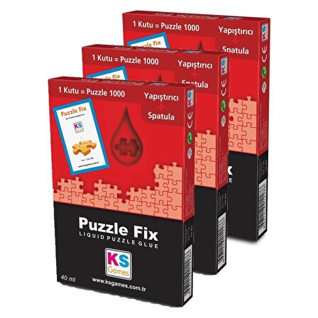Puzzle Yapıştırıcı KS Puzzle Fix Yapıştırıcı 45 ml x 3 Adet Paket