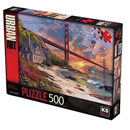 KS Games Sunset at Golden Gate 8+ Yaş Orta Boy Puzzle 500 Parça