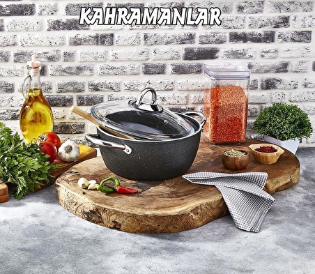 Kahramanlar 26 No Stone Derin Tencere Black 3407