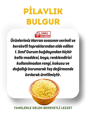 Mytat Doğal Yerli Üretim Pilavlık Bulgur 1 kg