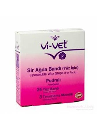 Vi-Vet Pudralı Yüz için Ağda Bandı 24'lü