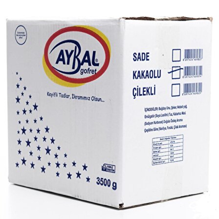 Aybal Taze Çıtır Gofret Sade-Kakaolu 3500 G