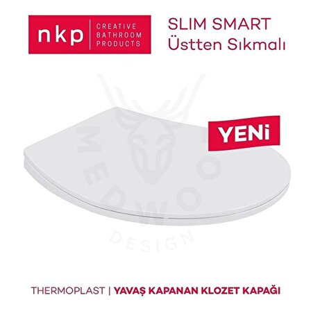 Nkp Slim Smart Yavaş Kapanan Klozet Kapağı