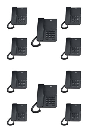 Karel TM140 Analog Masaüstü Kablolu Telefon 10'lu Fırsat Paketi Siyah