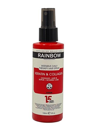 Rainbow Keratin & Collagen Yıpranmış Saçlar için Bakım Spreyi 150 ml