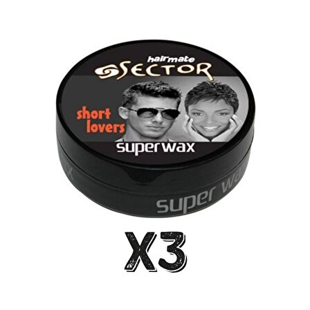 Sector Hairmate Superwax Islak Görünüm Siyah Wax 150 Ml 3 Adet