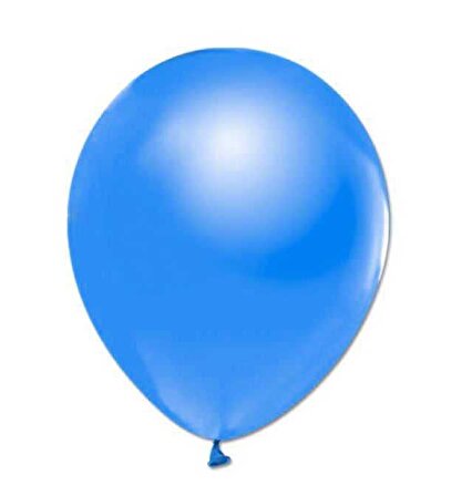 Balon Metalik Düz 12 İnc Mavi ( 100 Adet )