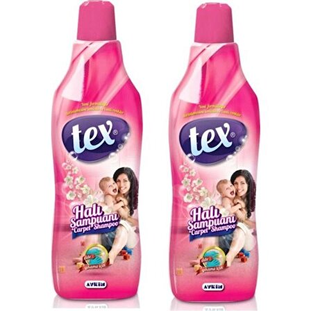 Tex Halı Şampuanı Elde Yıkama 1 lt X2