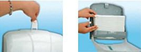 Vialli Kh 300 Z Katlı Kağıt Havlu Dispenseri Beyaz - Kapasite 300 Kağıt