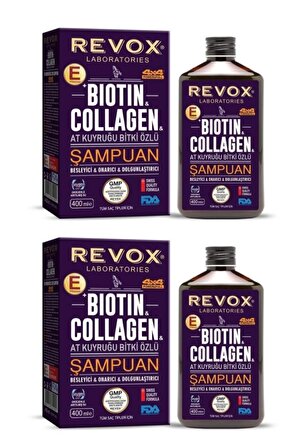 Revox Biotin Ve Collagen - At Kuyruğu Bitki Özlü Şampuan 2'li Set