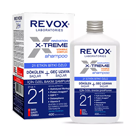 Revox E-xtreme Dökülen Ve Geç Uzayan Saçlar için Şampuan 400ml