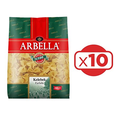 Arbella Kelebek Makarna 500 gr x 10 Adet