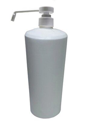 Ambalaj 1000ML - 50 Adet - Beyaz Plastik Şişe + Valf Takım (Sprey pompa Başlıklı)