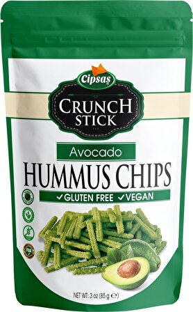 Cipsaş Crunch Stick Avokado Aromalı Vegan Glütensiz Fırınlanmış Nohut Cipsi (Hummus Chips)