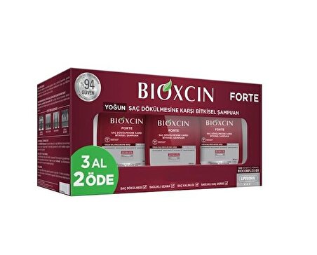 Bioxcin Forte Saç Dökülmesine Karşı Bakım Şampuanı 300 Ml (3 Al 2 Öde)