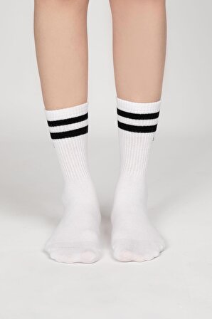 Motley Socks Unisex Nakışlı Uzun Tenis Çorap - Zebra