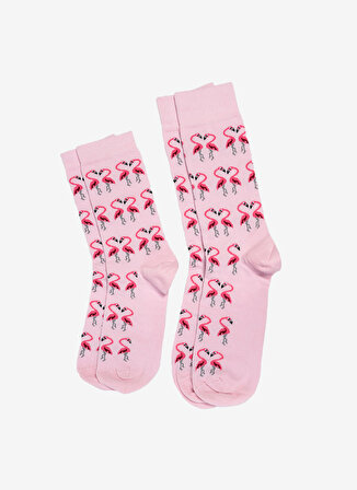 Paul Kenzie Çok Renkli Kadın Soket Çorap Çorap_Flamingo.02_Standart