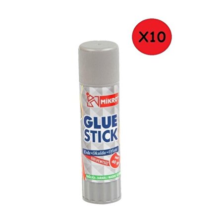 Mikro Glue Katı Stick Yapıştırıcı 40 gr 10'lu