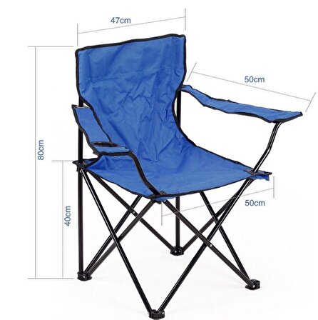 AngelEye Kamp Sandalyesi Katlanır Kamp Koltuğu 50x50x80cm