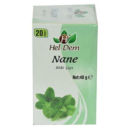 Hel-Dem Naneli Organik Bardak Poşet Bitki Çayı 40 gr 20'li 