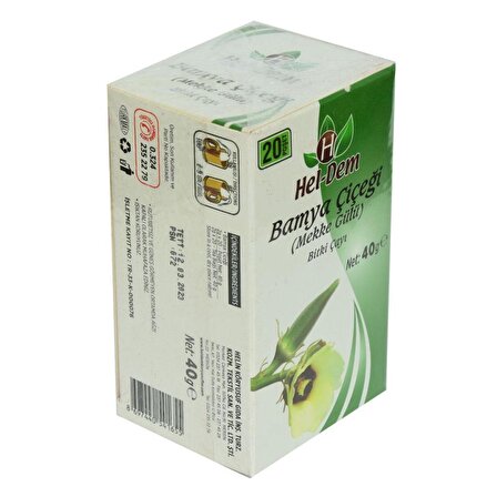 Hel-Dem Organik Bardak Poşet Bitki Çayı 40 gr 20'li 