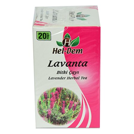 Hel-Dem Lavanta Organik Bardak Poşet Bitki Çayı 40 gr 20'li 