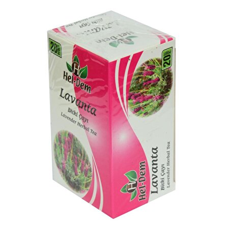 Hel-Dem Lavanta Organik Bardak Poşet Bitki Çayı 40 gr 20'li 