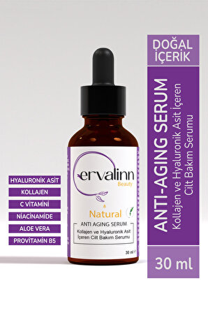 Anti-Aging Kollajen Hyaluronik Asit C Vitamin Serum 30 ml